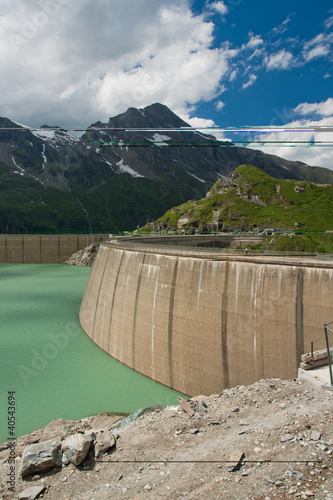 Photo: Kaprun Dam, lake and Alps Kaprun Dam, lake and Alps