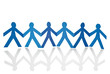 paper people shape cut connection chain
