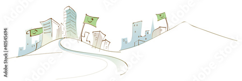 Vector: City skyline City skyline