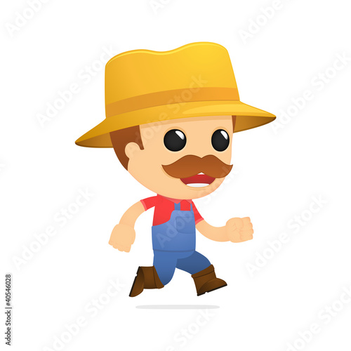 Vector: funny cartoon farmer funny cartoon farmer