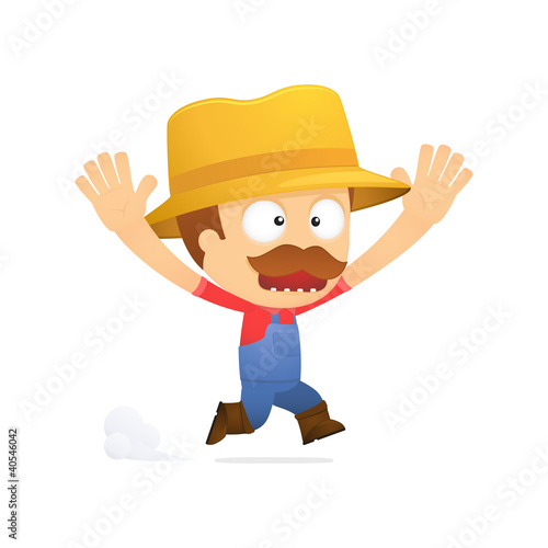 Vector: funny cartoon farmer funny cartoon farmer