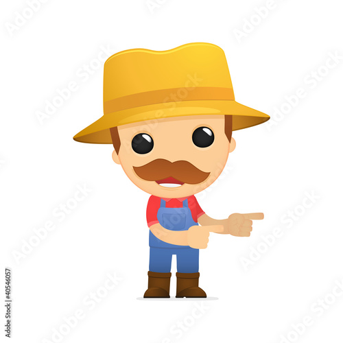 Vector: funny cartoon farmer funny cartoon farmer