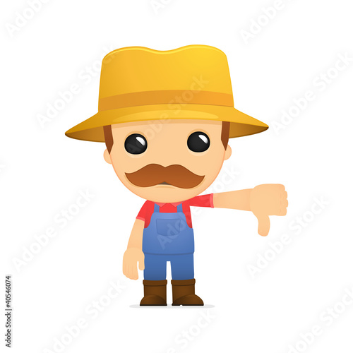 Vector: funny cartoon farmer funny cartoon farmer