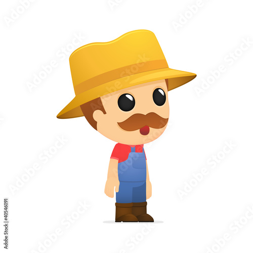 Vector: funny cartoon farmer funny cartoon farmer