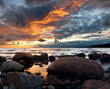 Sunset view over Baltic sea Sunset view over Baltic sea