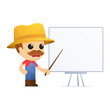 canvas print picture - funny cartoon farmer