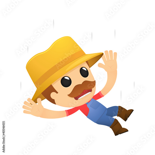 Vector: funny cartoon farmer funny cartoon farmer