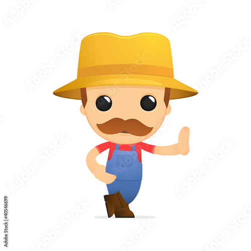 Vector: funny cartoon farmer funny cartoon farmer
