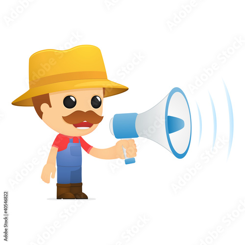Vector: funny cartoon farmer funny cartoon farmer