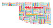 word cloud map of Oklahoma state
