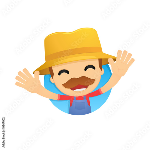 Vector: funny cartoon farmer funny cartoon farmer