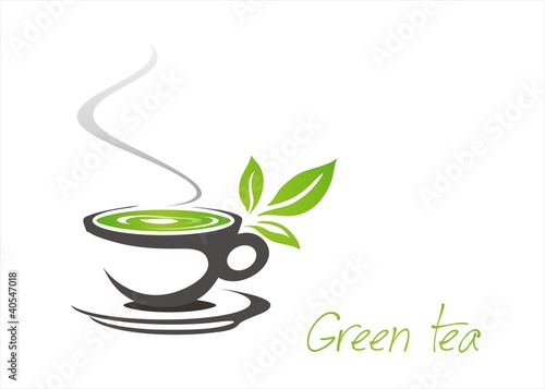 Vector: green tea, tea leaves , business logo design green tea, tea leaves , business logo design