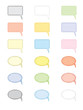 set of empty speech clouds vector illustration