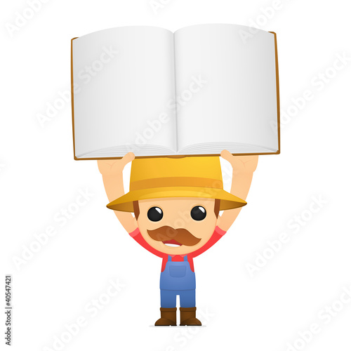 Vector: funny cartoon farmer funny cartoon farmer