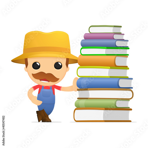 Vector: funny cartoon farmer funny cartoon farmer