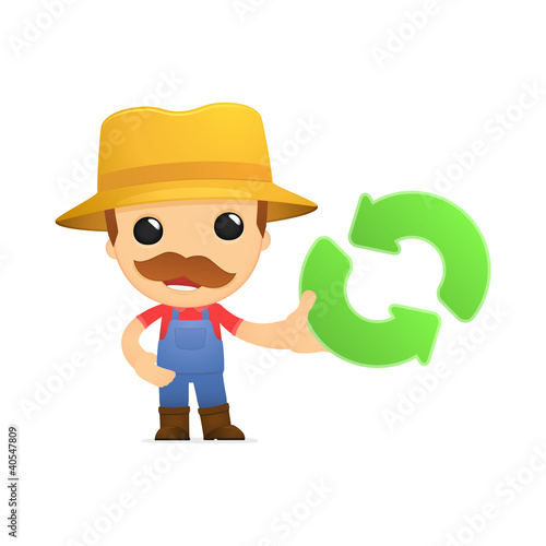Vector: funny cartoon farmer funny cartoon farmer