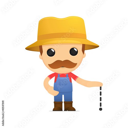 Vector: funny cartoon farmer funny cartoon farmer