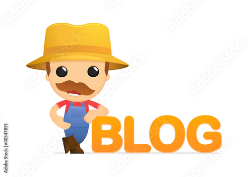 Vector: funny cartoon farmer funny cartoon farmer