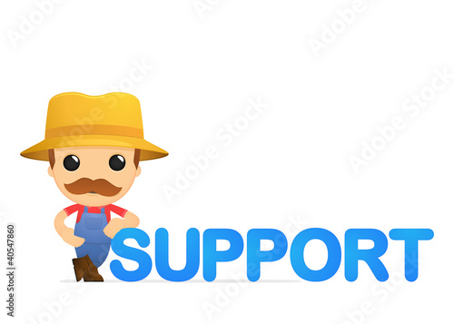 Vector: funny cartoon farmer funny cartoon farmer