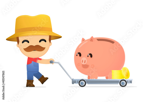 Vector: funny cartoon farmer funny cartoon farmer