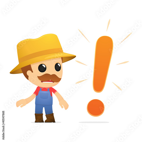 Vector: funny cartoon farmer funny cartoon farmer
