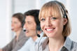 Happy call center operators