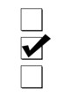 Checkmark in the box, black