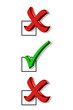 Checkmark in the box, 3D symbols Checkmark in the box, 3D symbols