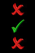 Symbols Verification Checklist, 3D in black Symbols Verification Checklist, 3D in black