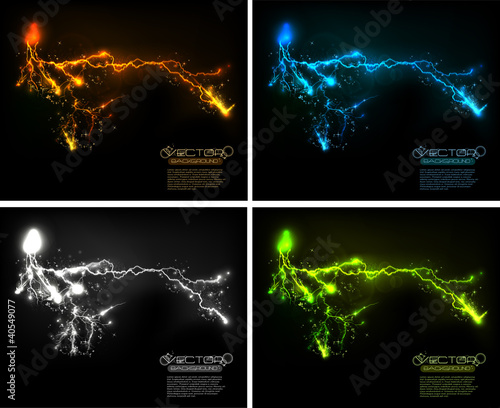 Vector: lightning flash background lightning flash background