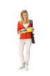 Photo: A full-length portrait of a young college girl A full-length portrait of a young college girl