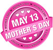 Button Banner "May 13 Mother´s Day" pink