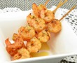 brocheta de gambas