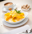 Semolina porridge with mango