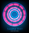 Blue abstract background with glowing lights. Vector
