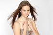 woman with wind in her hair