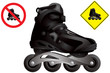 In line roller skate vector