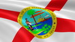 Floridian flag in the wind