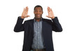 Portrait african man on white background Portrait african man on white background