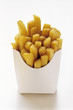 Thick Cut Fries in White Fast Food Box