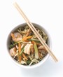 Shrimp and Vegetable Stir Fry Over Noodles