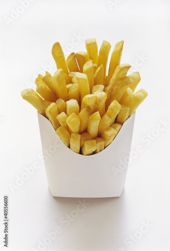 Photo: French Fries in White Fast Food Box French Fries in White Fast Food Box