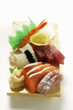 Sashimi with salmon and tuna