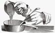 Thickening a dessert (illustration)