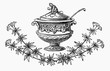 Festive soup tureen (illustration)