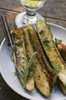 Zucchine marinate (fried courgettes with rosemary, Italy)