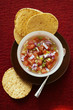 Tomato salsa with tortilla chips