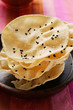 Poppadom with black sesame