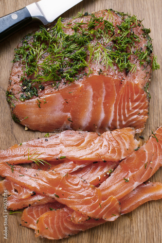 Foto: Graved lachs with dill Graved lachs with dill
