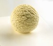 A scoop of vanilla ice cream